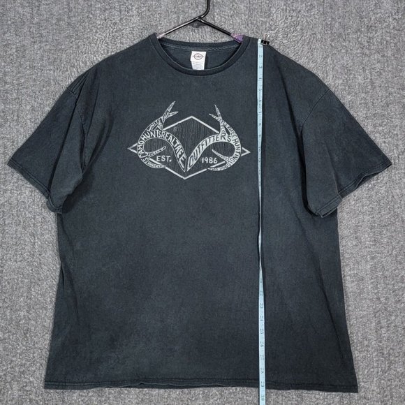 RealTree Outfitters T-Shirt Mens 2XL Black Antler Logo Short Sleeve Crewneck - Picture 3 of 9